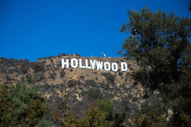 The Hollywood sign, first erected by a real estate company in the 1920s, became a symbol for the movie city and is now celebrating its centenary. Pic: PA Photo/Hollywood Sign Trust.