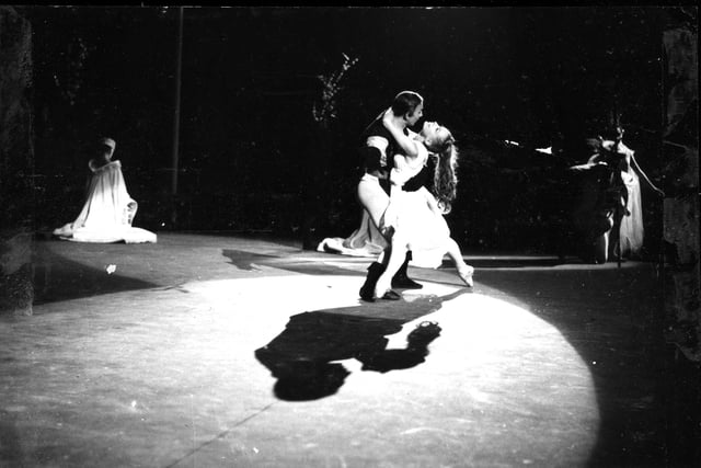 The ice rink was transformed into a theatre for the staging of the show, performed by the Ballet du Vingtieme Siecle copmpany.