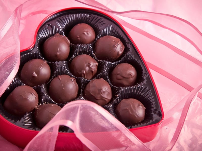 A box of chocolates is a classic Valentine's Day gift but it's important you keep your dog's paws off the sweet treats. Chocolate - particularly darker varieties - contains theobromine which is potentially fatal for canines. The biggesr the dog, the more they can ingest without any serious effects, but if your pooch has just gobbled down a heart-shaped box of chocs a trip to the vet is recommended.