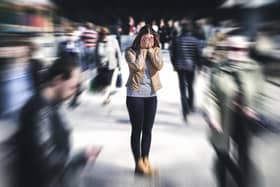 Panic attack in public place. Pic: Adobe