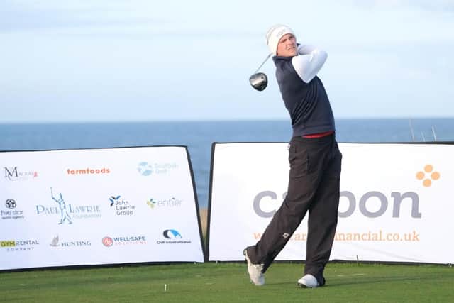 Jack McDonald in action during the second round of the Royal Dornoch Masters at the Sutherland venue. Picture: Tartan Pro Tour