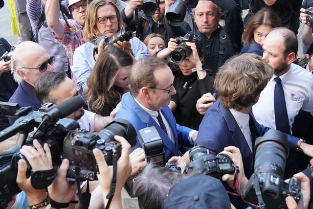 Actor Kevin Spacey arrives at Westminster Magistrates Court in London, after being charged with sexual offences against three men. The 62-year-old former Hollywood star is accused of four counts of sexual assault and one count of causing a person to engage in penetrative sexual activity without consent.
