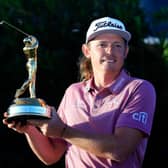 Cameron Smith shows off the trophy after winning The Players Championship 12 months ago at TPC Sawgrass in Ponte Vedra Beach. Picture: Mike Ehrmann/Getty Images.
