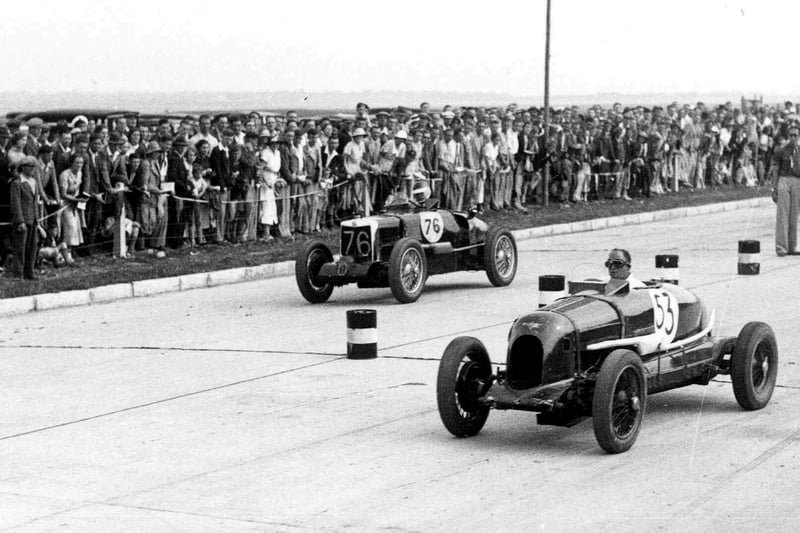 Southsea Motor Club Racing up the Eastern Road
When the Eastern Road was first constructed in the 1930's speed trials were held there organised by Southsea Motor Club. In 1935 the Speed Trials attracted motorist from all over the country not to mention very large crowds.
Picture: Courtesy of Sid Greeman