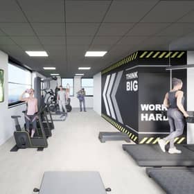 The gym area is set to include treadmills, Peloton bikes, rowing and elliptical machines and a large floor space for weight training or yoga. Picture: contributed.