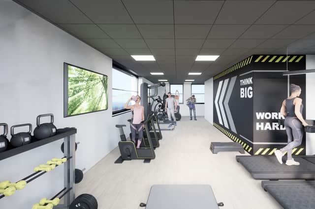 The gym area is set to include treadmills, Peloton bikes, rowing and elliptical machines and a large floor space for weight training or yoga. Picture: contributed.