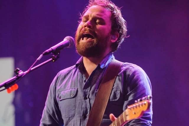 Scott Hutchison performing with Scottish indie band Frightened Rabbit.