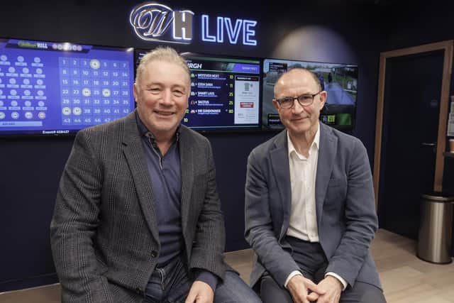Ally McCoist (left) and Martin O'Neill help launch a new state-of-the-art William Hill shop in Glasgow yesterday (Pic: Steve Welsh)