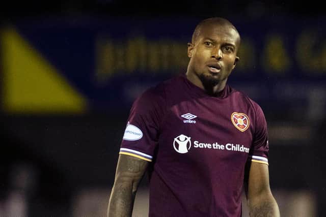 Gervane Kastaneer made his Hearts debut on Friday night at Ayr.