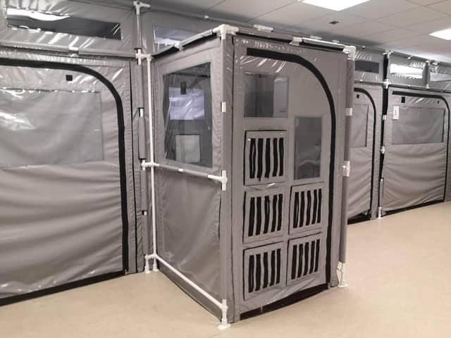 Special isolation pods are being installed at two NHS Lanarkshire hospitals to help ease pressure on intensive care.