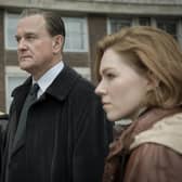 Emun Elliot, Hugh Bonneville and Charlotte Cooper in The Gold.