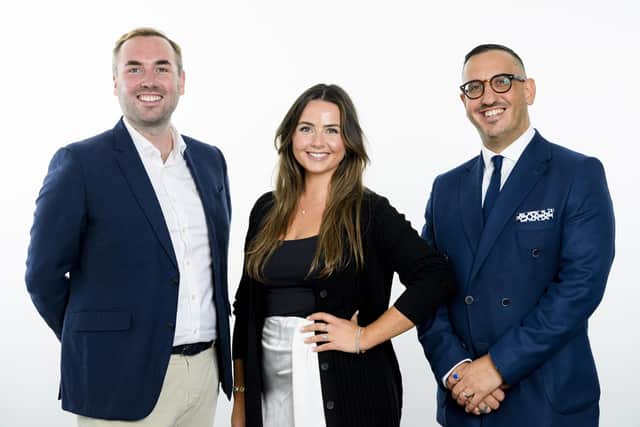 The business was founded by industry experts Richard and Courtney Steele, pictured with business director Giuseppe Leo, right. Picture: Ian Georgeson