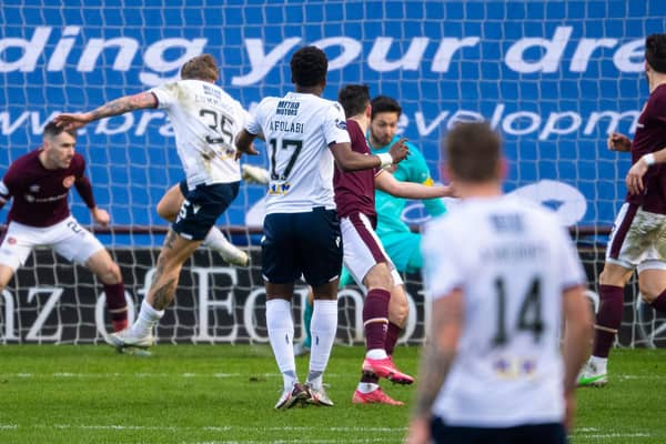 Dundee and Hearts squared off in the Championship last season.