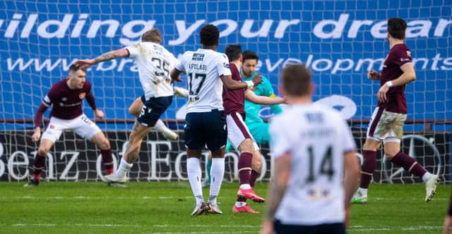 Dundee and Hearts squared off in the Championship last season.