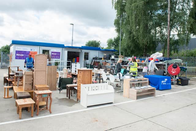 FCC Environment's Reuse Shop at High Heavens Recycling Centre in Marlow, Buckinghamshire. Picture: SWNS