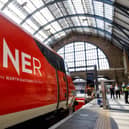 A London North Eastern Railway (LNER) train is pictured at King's Cross rail station in London. Picture: Tolga Akmen/AFP/Getty Images