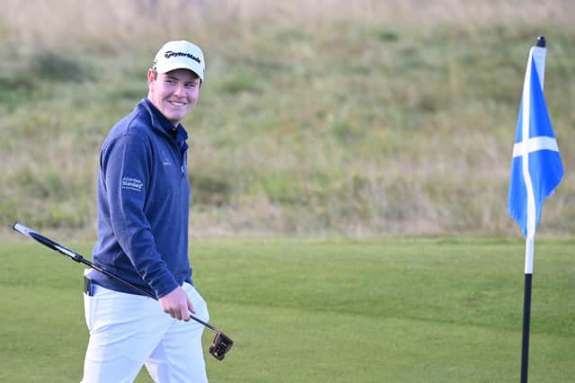 Bob MacIntyre, who was happy to have a smile back on his face in the Aberdeen Standard Investments Scottish Open at The Renaissance Club, has just bought his first house in Oban. Picture: Ross Kinnaird/Getty Images
