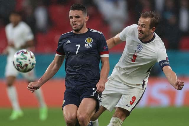 John McGinn has earned praise from Yaya Toure. (Photo by CARL RECINE/POOL/AFP via Getty Images)