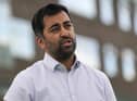 Health Secretary Humza Yousaf speaks to the media during a visit to Falkirk Community Hospital to announce additional funding to develop the Hospital at Home scheme. Picture date: Thursday May 12, 2022.