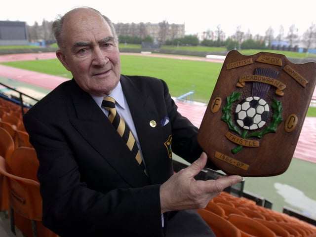John Bain ex manager of Meadowbank Thistle which relocated to West Lothian and became Livingston FC in 1995.