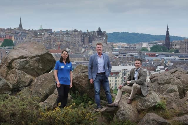 Seonaid Mason of RSPB, and Marshall Dallas and Aaron McKeen of the EICC. Picture: Stewart Attwood