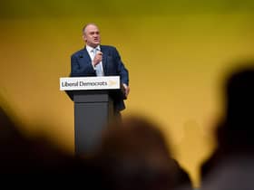 Sir Ed Davey speaks at a Liberal Democrat Conference. Picture: Finnbarr Webster/Getty Images