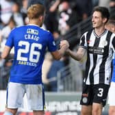 St Johnstone's Liam Craig with Scott Tanser during a cinch Premiership match between St Mirren and St Johnstone at SMISA Stadium, on August 29, 2021.