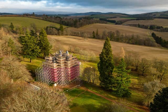 The project will protect and future proof the castle's famous pink exterior against damage. (Pic: Michal Wachucik/Abermedia)