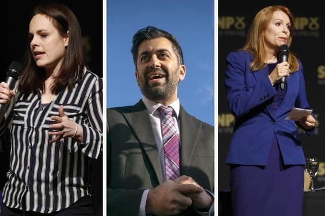 SNP leadership candidates Kate Forbes, Humza Yousaf and Ash Regan