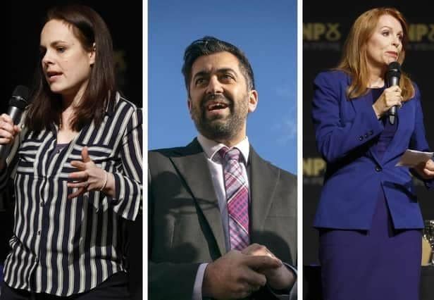 SNP leadership candidates Kate Forbes, Humza Yousaf and Ash Regan