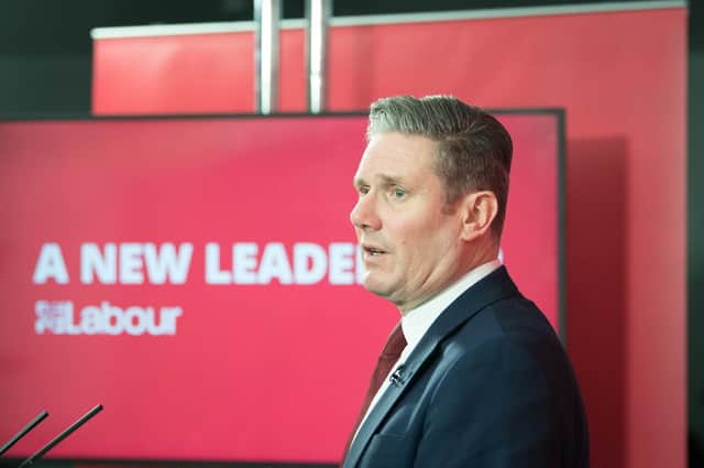 Labour leader Sir Keir Starmer delivers a virtual speech on Monday