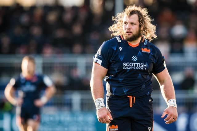 Edinburgh's Pierre Schoeman will be up against Glasgow's Murphy Walker in the scrum.  (Photo by Ross Parker / SNS Group)