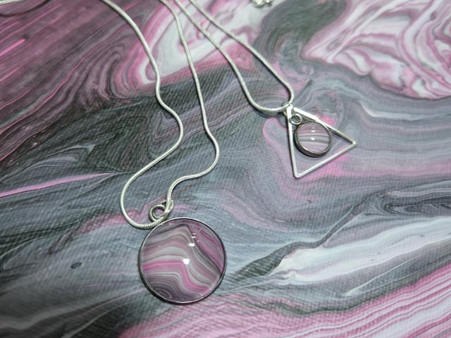 Finished artwork and bespoke jewellery created by the artist