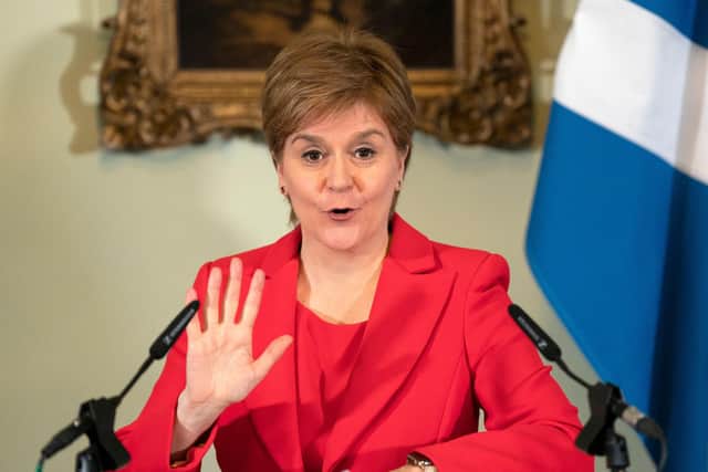 Nicola Sturgeon at Bute House. Picture: AFP via Getty Images