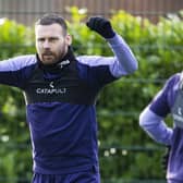 Martin Boyle during a Hibernian training session at the Hibernian Training Centre, on December 08, 2023. (Photo by Paul Devlin / SNS Group)