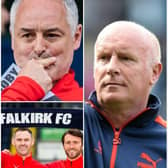 Since 2017-18 season Falkirk have had five permanent managerial appointments - and now seek their sixth. (Pictures: SNS)