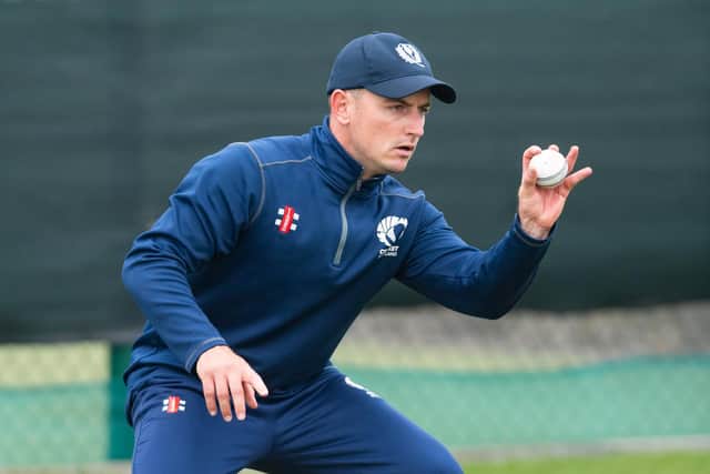 Chris Greaves took his first wicket for Scotland in the win over Ireland (Photo by Mark Scates / SNS Group)