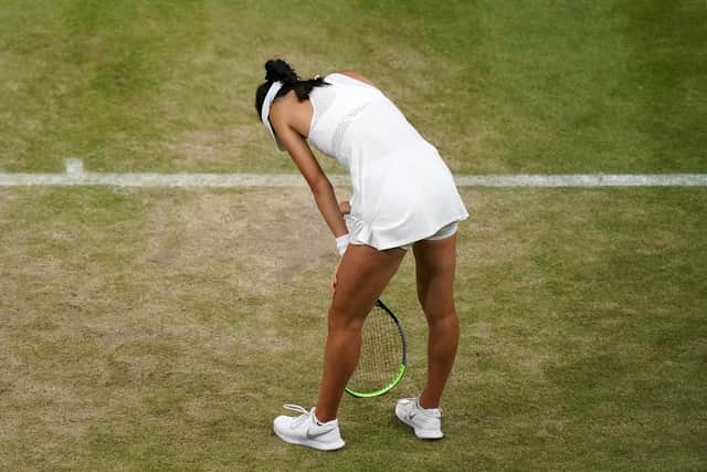 Emma Raducanu was unable to complete her match against Ajla Tomljanovic at Wimbledon. Picture: John Walton/PA Wire