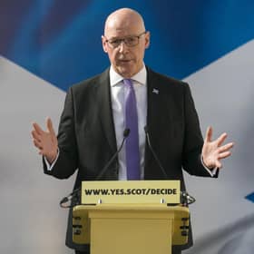 John Swinney tells activists in Edinburgh this week that Scotland has a 'right to decide' its constitutional future (Picture: Jane Barlow/PA)
