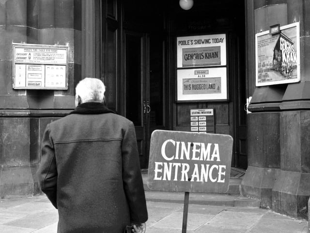 The entrance to Poole's Synod Hall Cinema, in Castle Terrace, which was set to close in October 1965.