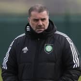 Celtic manager Ange Posetcoglou during a training session at Lennoxtown on Friday. (Photo by Craig Foy / SNS Group)