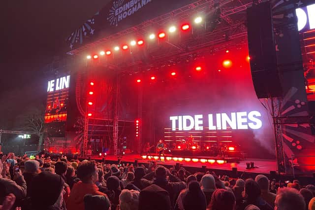 Tide Lines were among the acts to perform at a new 'Final Fling' event in Princes Street Gardens on New Year's Day.