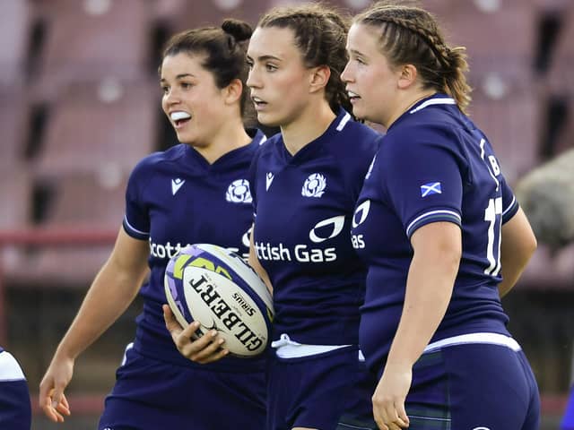 Francesca McGhie was among the tries last year during the WXV 2 tournament as Scotland beat South Africa at Danie Craven Stadium in Stellenbosch. (Photo by Ashley Vlotman/Gallo Images/Getty Images)