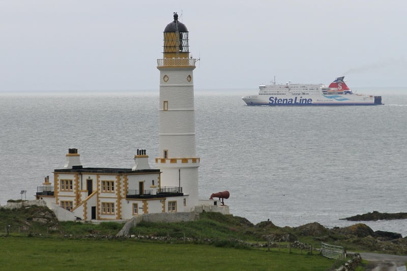 The Corsewall Lighthouse is located at Corsewall Point, Kirkcolm which is near Stranraer in the Dumfries and Galloway region.