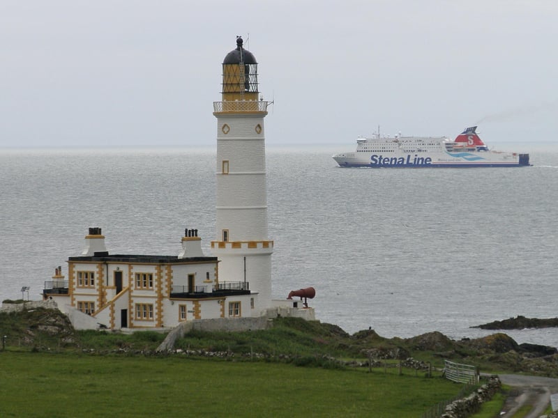 The Corsewall Lighthouse is located at Corsewall Point, Kirkcolm which is near Stranraer in the Dumfries and Galloway region.