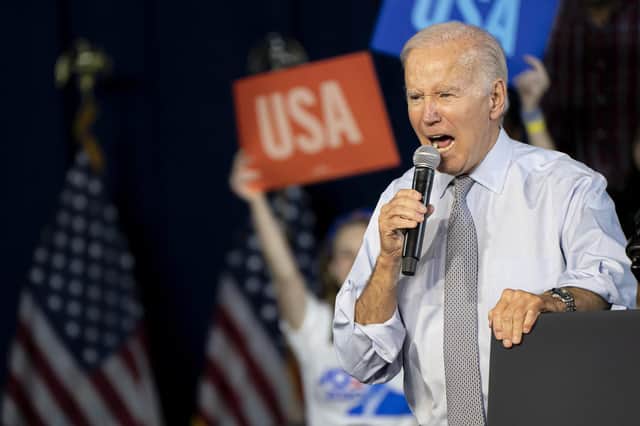 Joe Biden and the Democratic party restricted midterm election losses to just a handful of seats, whereas Barack Obama lost almost 70 in 2010 (Picture: Nathan Howard/Getty Images)