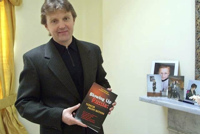 Alexander Litvinenko, former KGB spy and author of the book 'Blowing Up Russia: Terror From Within', is photographed at his home in London. Picture: AP Photo/Alistair Fuller, File