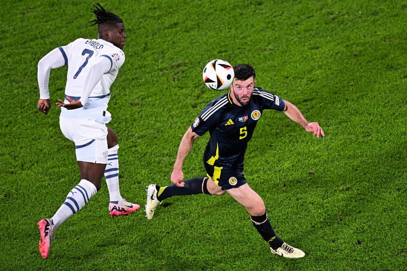 The Norwich centre-back played the full 90 minutes against Switzerland after coming off the bench at half-time in the defeat to Germany. He is the safe bet to start in the middle of the Scotland back three.