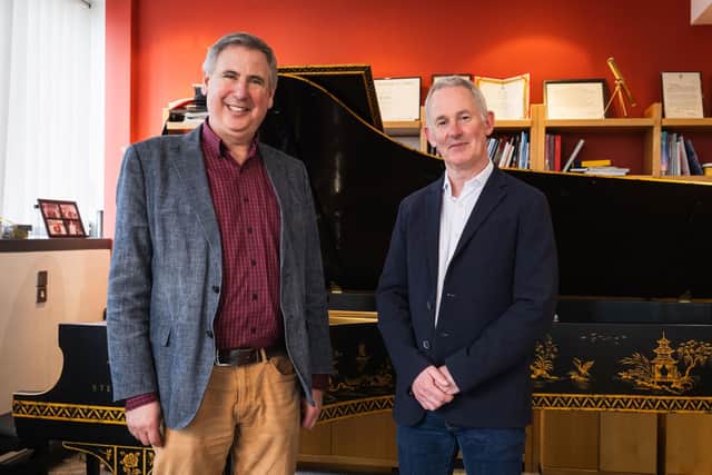 Royal Conservatoire of Scotland (RCS) principal Professor Jeffrey Sharkey, left, with Mark Logan.