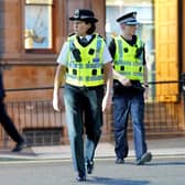 Police Scotland chief constable Jo Farrell on patrol in Glasgow city centre. Photo: Jane Barlow/PA Wire